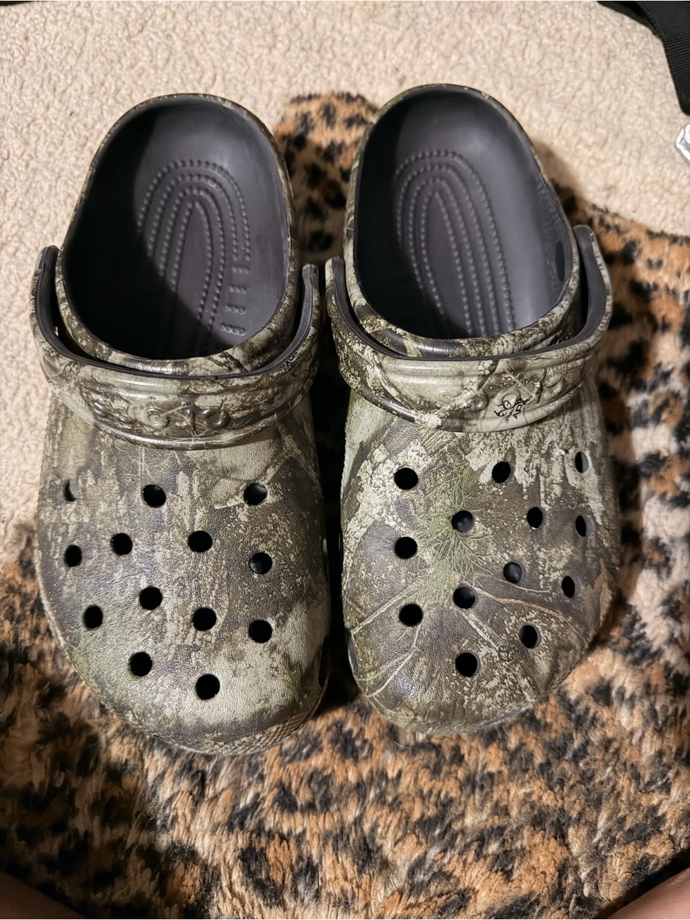 CROCS Realtree Camo Slip-On Clog in Green and Black